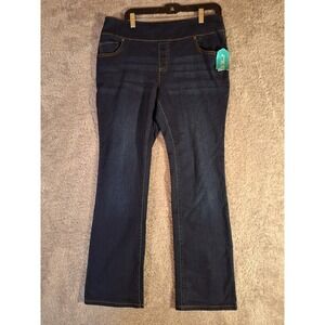 The Pioneer Woman Embroidered Bootcut Jeans Large 12-14 NEW Dark Wash Floral